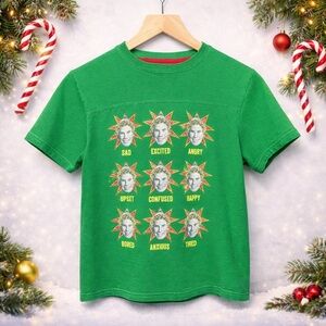 ELF Green Emotion Faces Kids T-Shirt